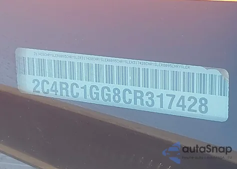 2012 Chrysler Town & Country Limited from USA, damaged, VIN 2C4RC1GG8CR317428